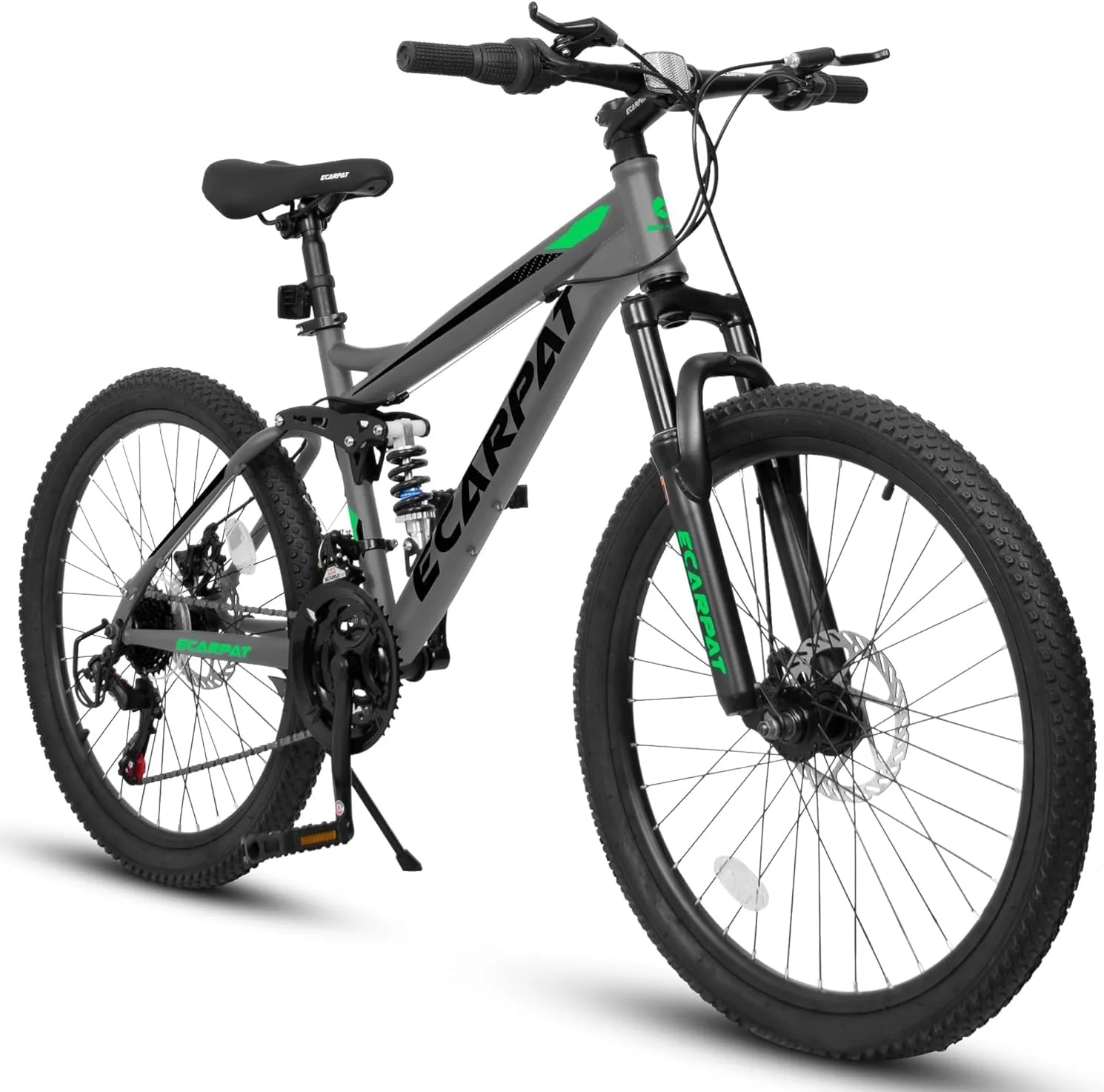 24 Inch Mountain Bike Boys Girls, Dual Full Suspension Children Bicycle to School, 21-Speed Kids Bike for 10  Years Old, Gift for Your Kids.