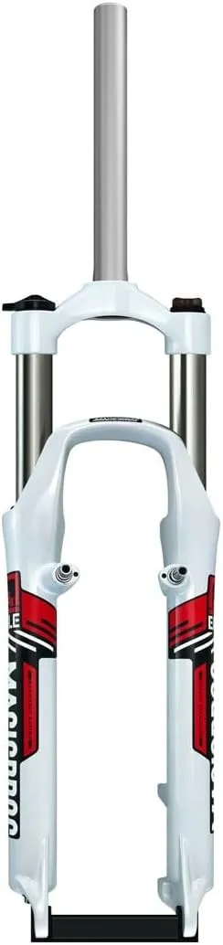 26 Inch Mountain Bike Suspension Fork Travel 100mm Spring Fork 1-1/8" Straight Tube Disc V Brake Bike Fork QR 9mm Manual Lockout