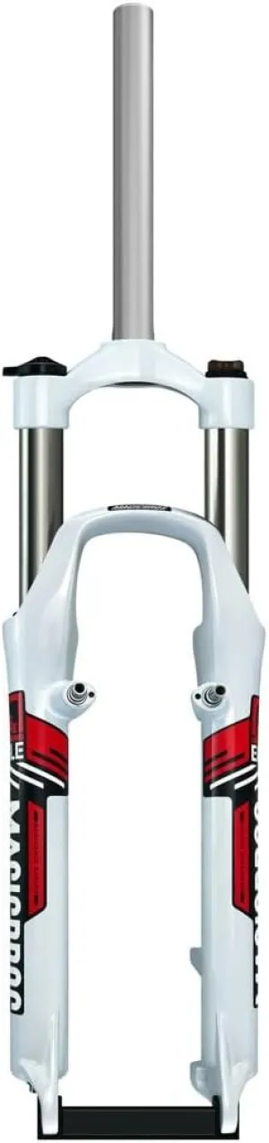 26 Inch Mountain Bike Suspension Fork Travel 100mm Spring Fork 1-1/8" Straight Tube Disc V Brake Bike Fork QR 9mm Manual Lockout