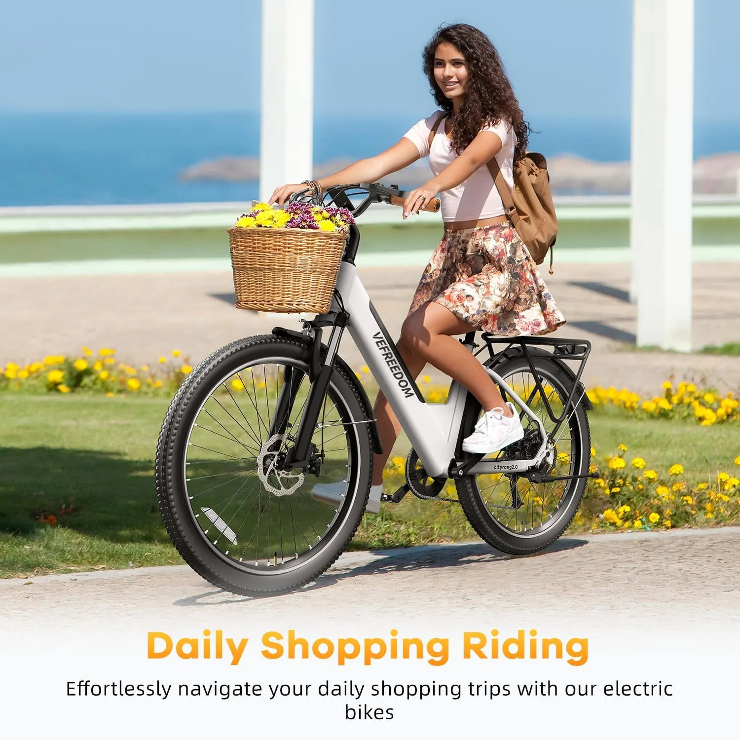 26" Electric Bike for Adults,1000W Motor Peak Ebike Max Long Range 70 Miles & 28 Mph by 48V Removable Battery,Commuter Fast E-Bikes,7-Speed Step Thru Electric Bicycles UL Certified