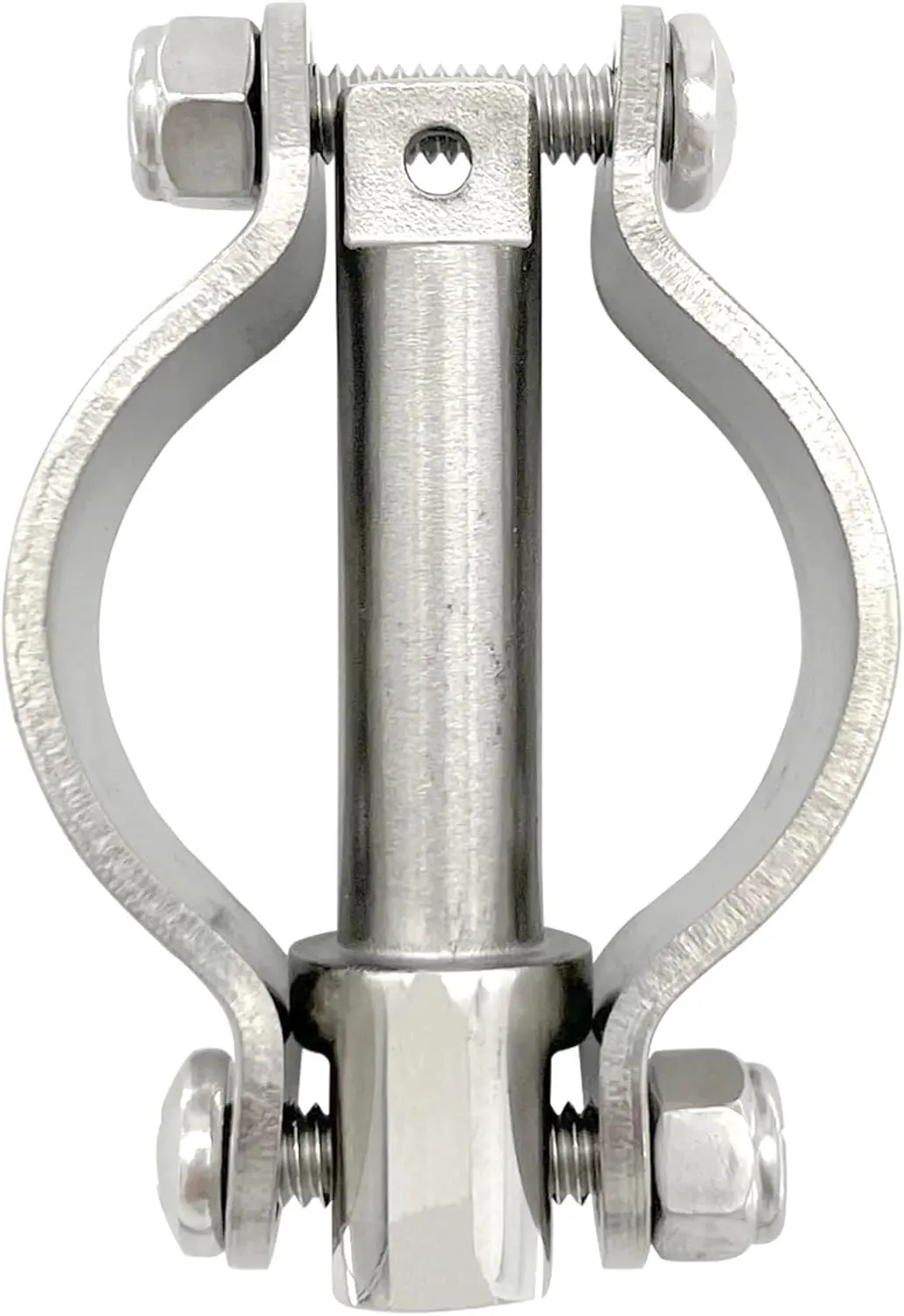 2Pcs Boat Stainless Steel Heavy Duty Clamp on Shaft Rowlock Oar lock Side Mount Fine Finish for Raft Kayak(2PCS)