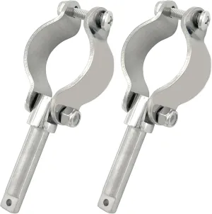 2Pcs Boat Stainless Steel Heavy Duty Clamp on Shaft Rowlock Oar lock Side Mount Fine Finish for Raft Kayak(2PCS)