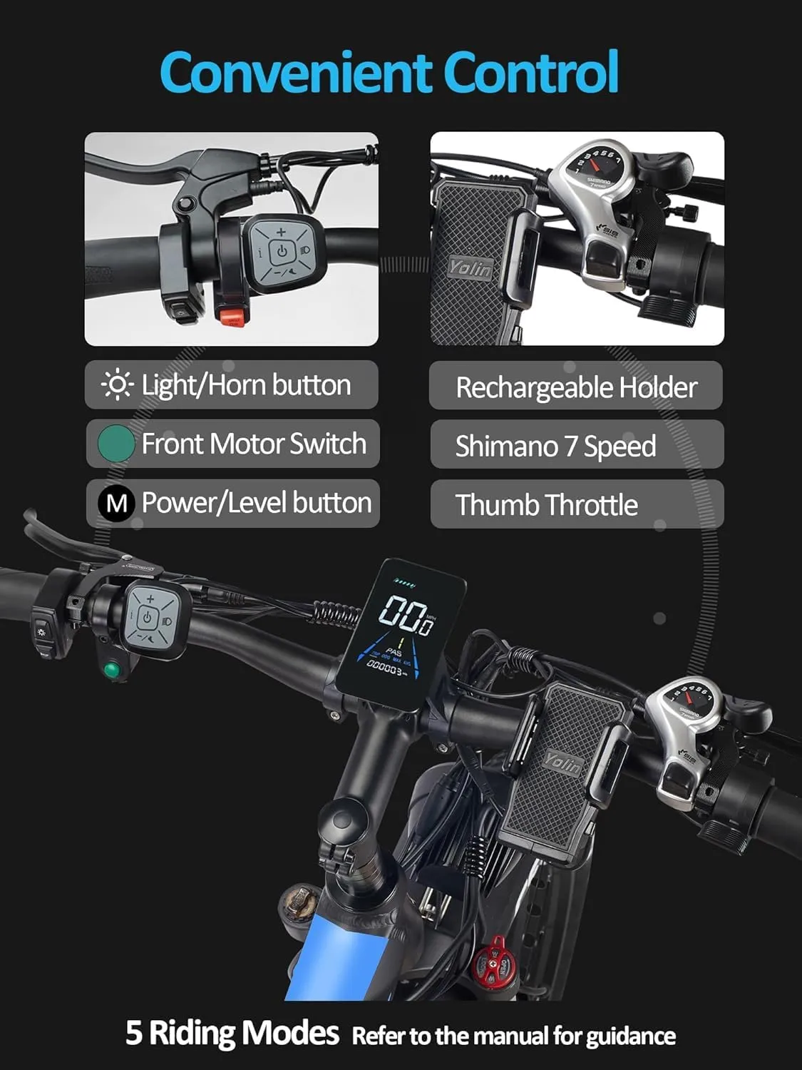 4000W Peak 5000W Dual Motor Electric Bike for Adults, 24/26 Inch, 52V 32AH, Up to 90Mile & 45MPH E-Bike Fat Tire Full Suspension Electric Bicycles, 7 Speed AWD Mountain Ebikes, Hydraulic Disc Brake