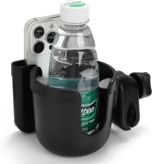 Accmor Bike Cup Holder with Cell Phone Holder, Bike Water Bottle Holders, Universal Bar Drink Cup Can Holder for Bicycles, Motorcycles, Scooters