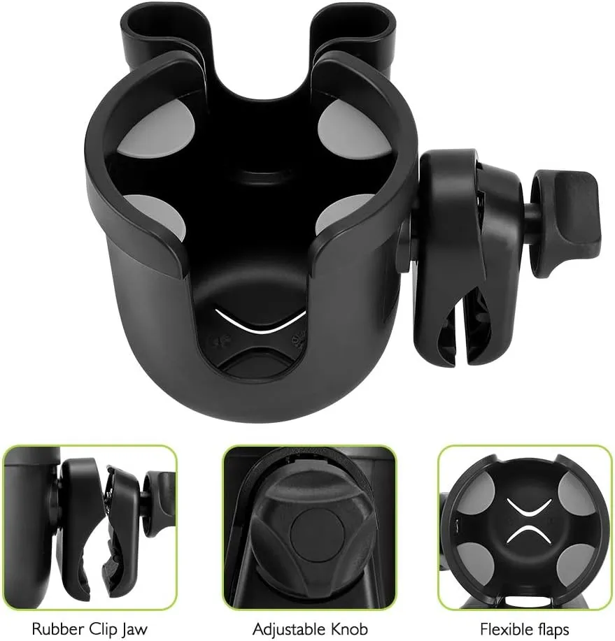 Accmor Bike Cup Holder with Cell Phone Holder, Bike Water Bottle Holders, Universal Bar Drink Cup Can Holder for Bicycles, Motorcycles, Scooters