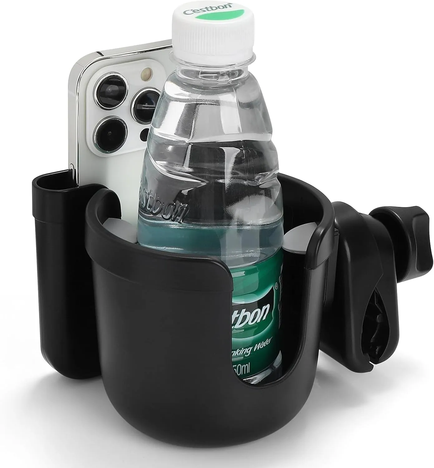 Accmor Bike Cup Holder with Cell Phone Holder, Bike Water Bottle Holders, Universal Bar Drink Cup Can Holder for Bicycles, Motorcycles, Scooters