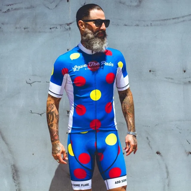 Aidase Love The Pain white Cycling Jersey suit USA ciclismo team clothing men shirt Long sleeve bib shorts road bike tri suit MTB