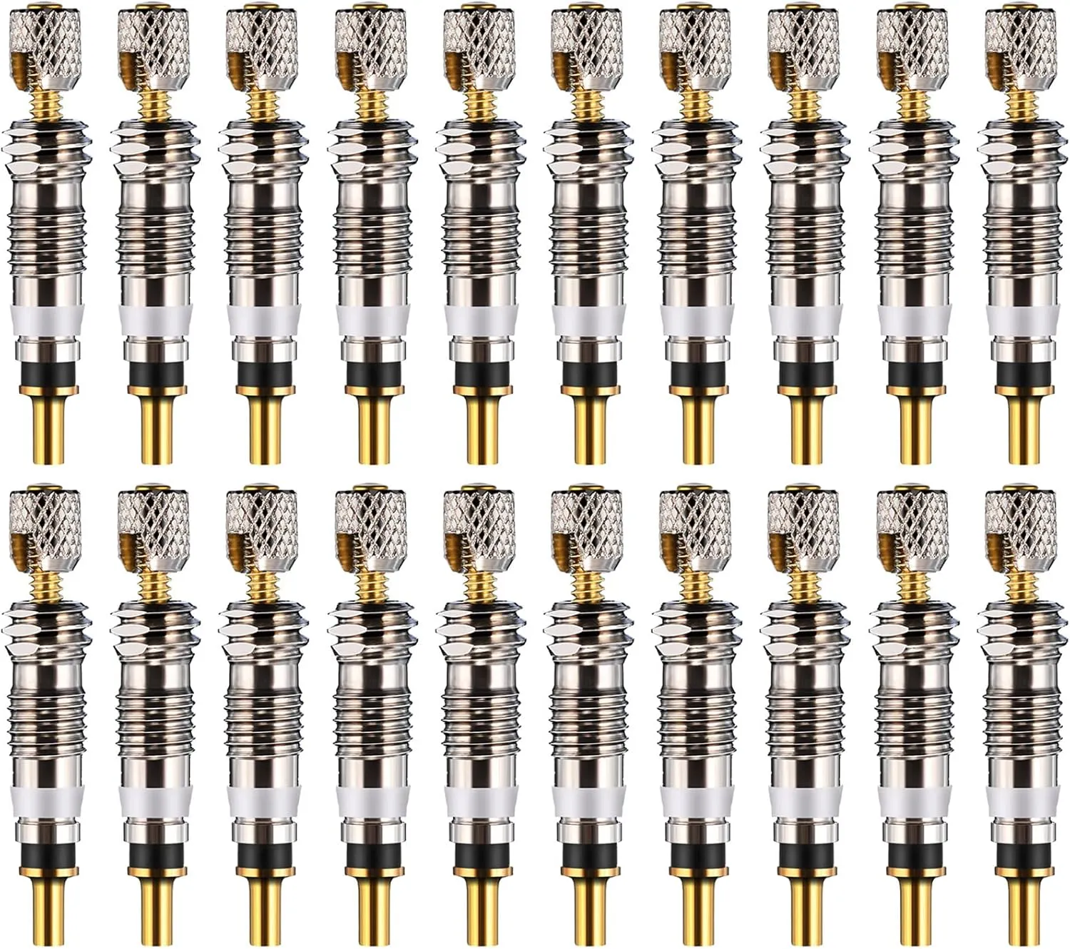 Boao 20 Pieces Presta Valve Core Bike Replacement Brass Tubeless Core for Tubeless Road MTB Bike, Stan's, Vittoria, Continental, Kenda and Mor