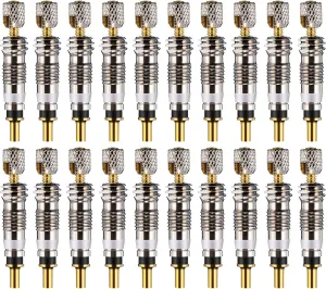 Boao 20 Pieces Presta Valve Core Bike Replacement Brass Tubeless Core for Tubeless Road MTB Bike, Stan's, Vittoria, Continental, Kenda and Mor
