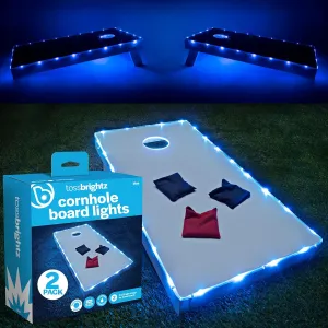 BrightzBrightz TossBrightz Red Led Cornhole Lights Led Corn Hole Lights Cornhole Led Lights for Hole and Board Corn Hole Board Light Kit Light Up Cornhole Set Glow in The Dark Cornhole Board