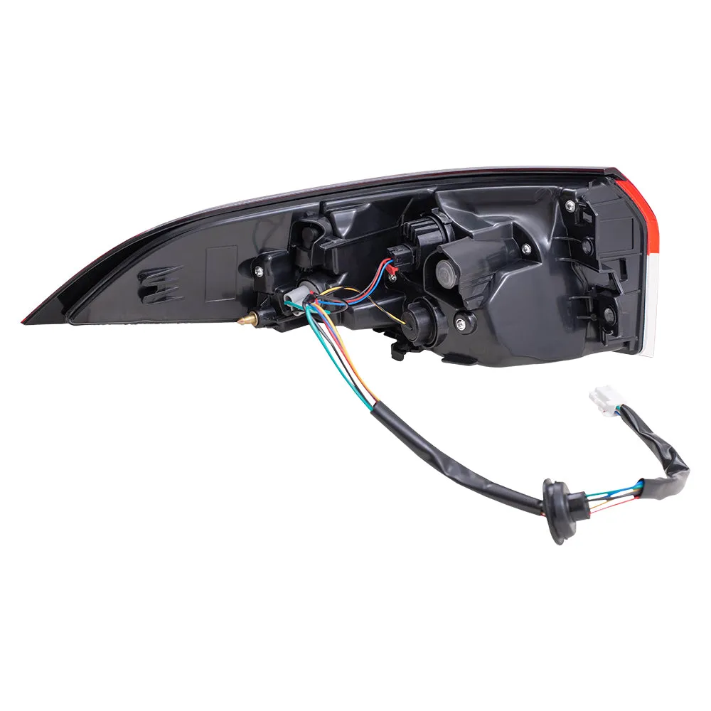 Brock Aftermarket Replacement Driver Left Passenger Right Combination Tail Light Assembly Body Mounted Set Compatible With 2020-2022 Toyota Corolla L/LE/SE Sedan North America Built