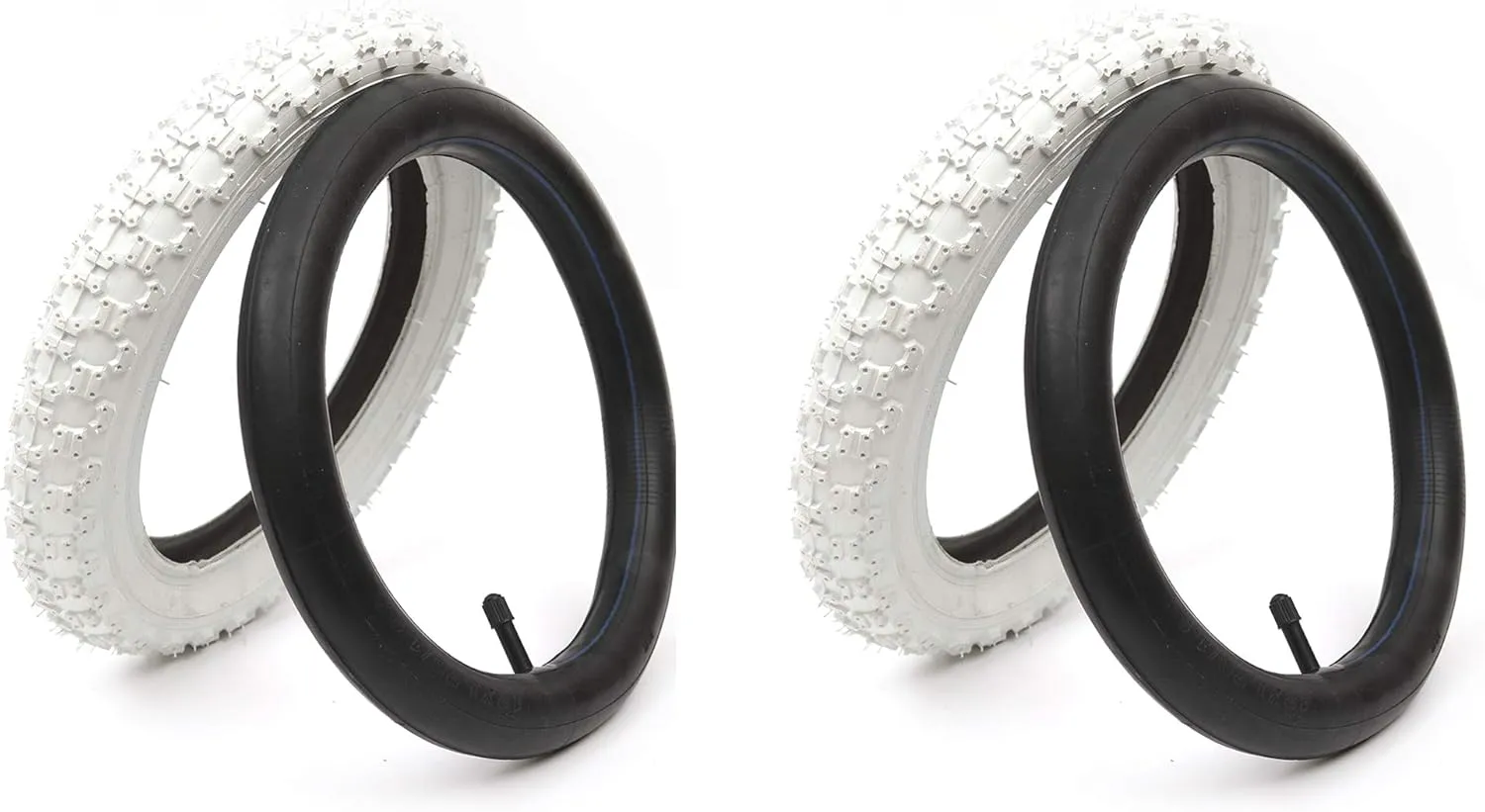 CALPALMY 12"/14"/16"/18"/20" Kids Bike Replacement Tires and Inner Tubes (2 Sets) - Compatible with RoyalBaby, Joystar, Dynacraft and More - Made from Premium Butyl Rubber
