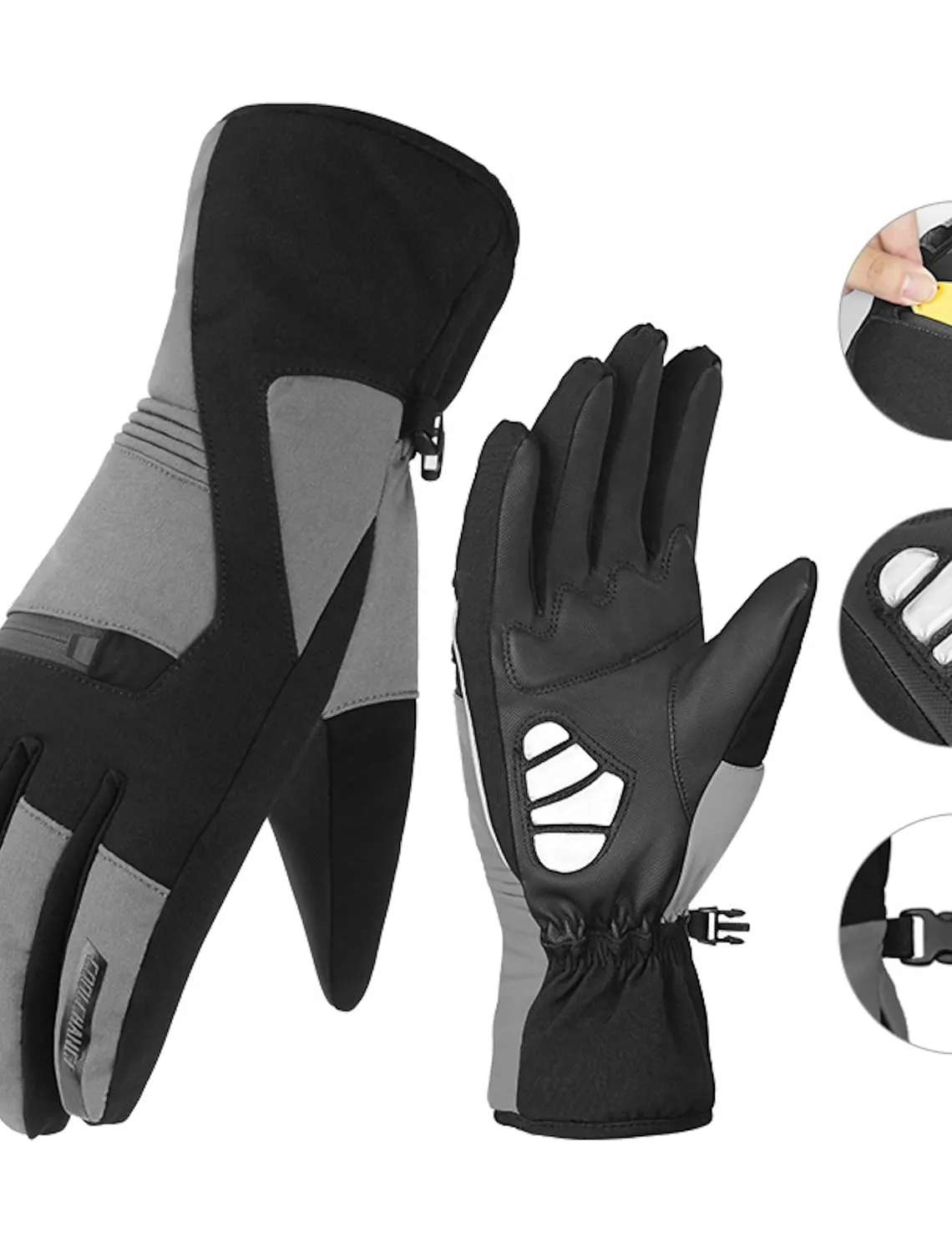 CoolChange Winter Gloves Bike Gloves / Cycling Gloves Waterproof Windproof Warm