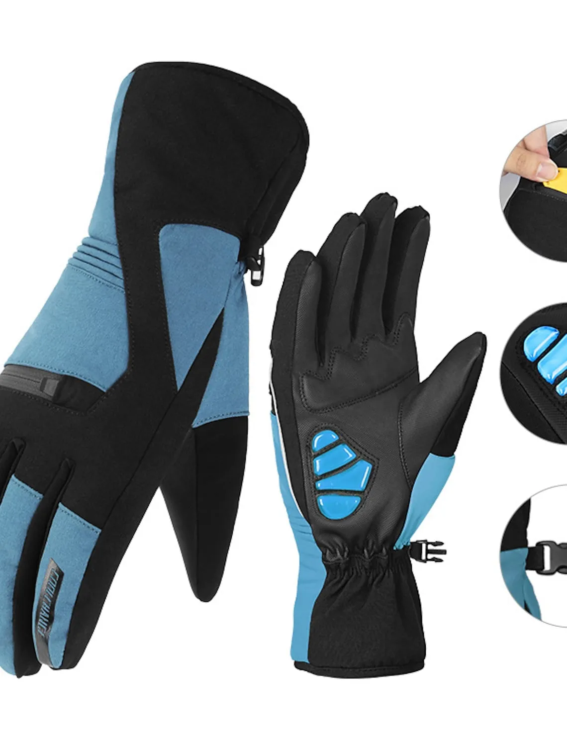 CoolChange Winter Gloves Bike Gloves / Cycling Gloves Waterproof Windproof Warm