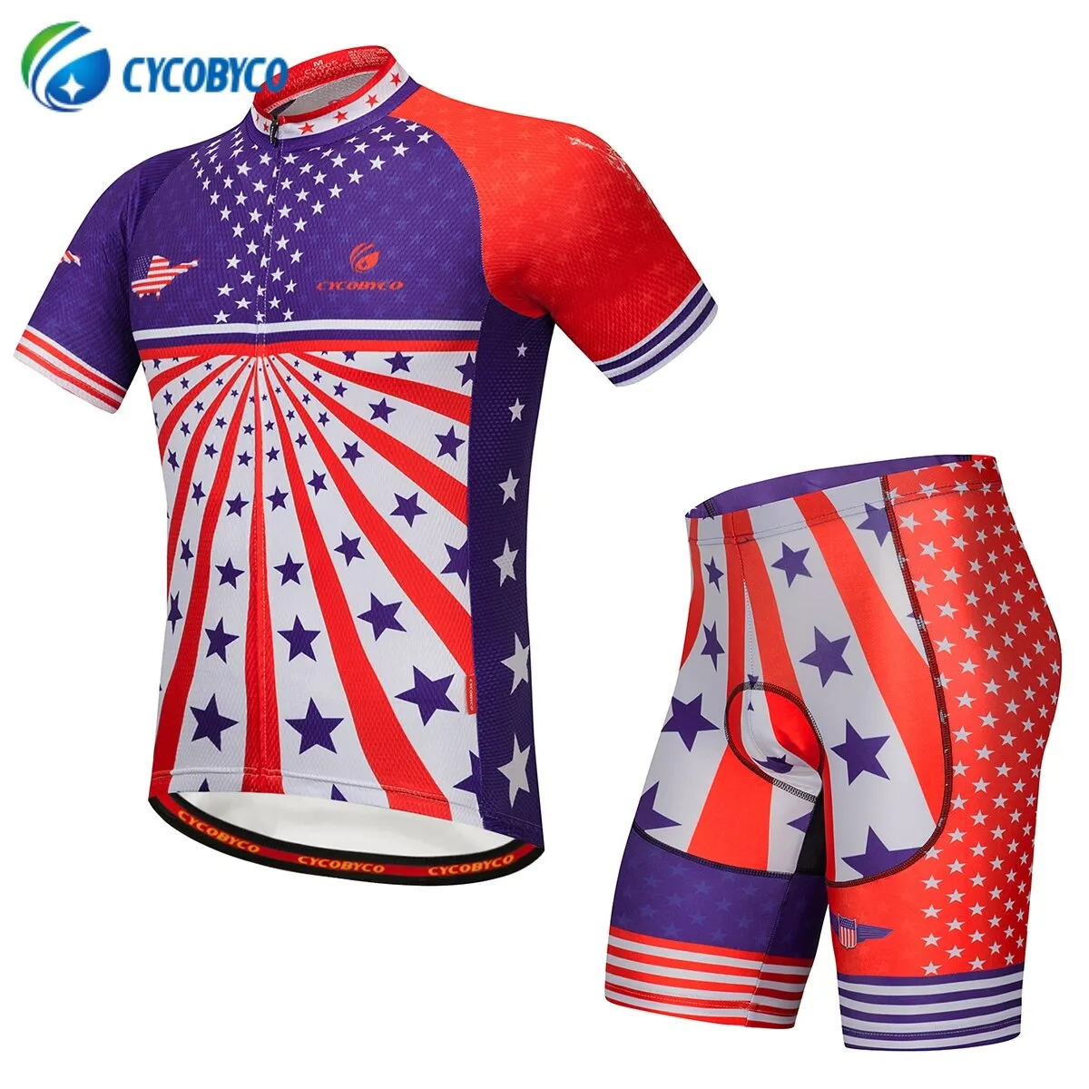Cycobyco Cycling Jersey Short Sleeve Set Men MTB Bike Clothing Road Bicycle Shorts Padded Pants Maillot Ropa Ciclismo