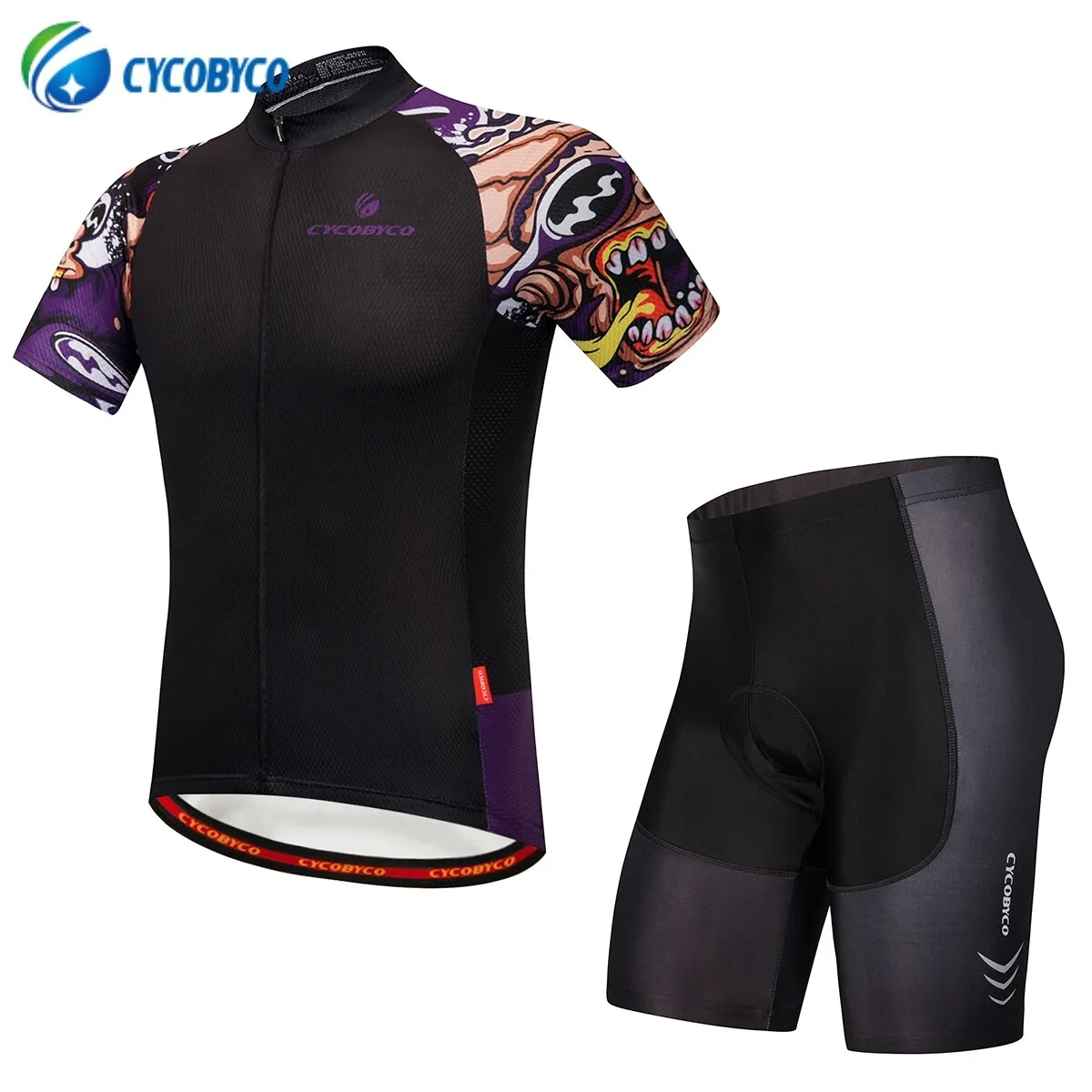 Cycobyco Cycling Jersey Short Sleeve Set Men MTB Bike Clothing Road Bicycle Shorts Padded Pants Maillot Ropa Ciclismo