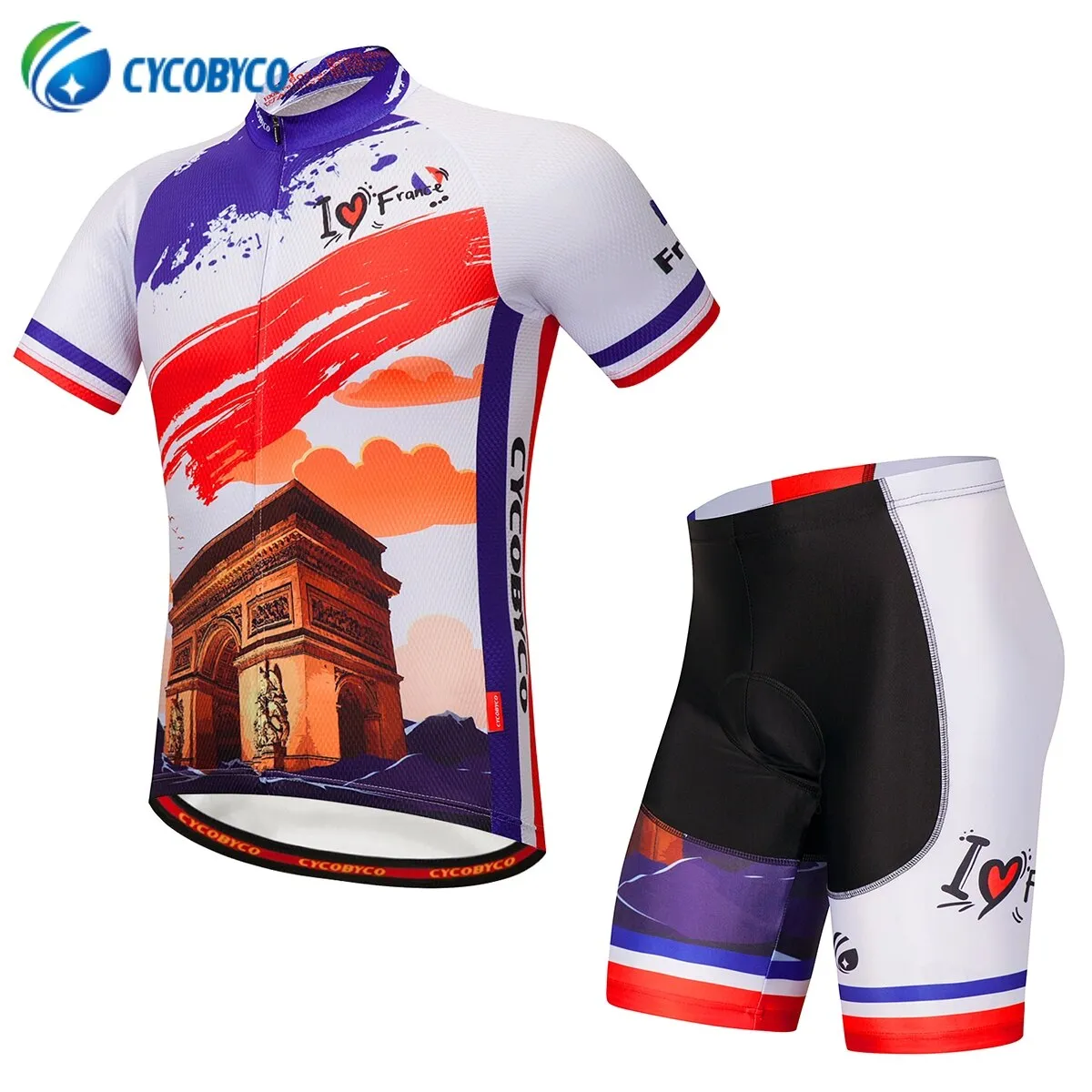 Cycobyco Cycling Jersey Short Sleeve Set Men MTB Bike Clothing Road Bicycle Shorts Padded Pants Maillot Ropa Ciclismo