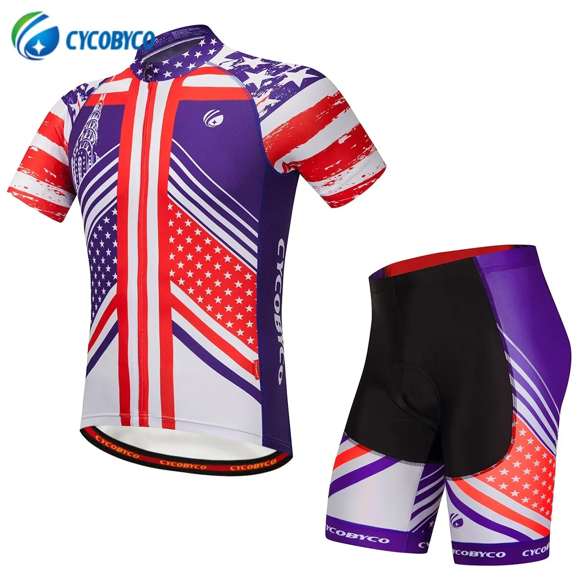 Cycobyco Cycling Jersey Short Sleeve Set Men MTB Bike Clothing Road Bicycle Shorts Padded Pants Maillot Ropa Ciclismo