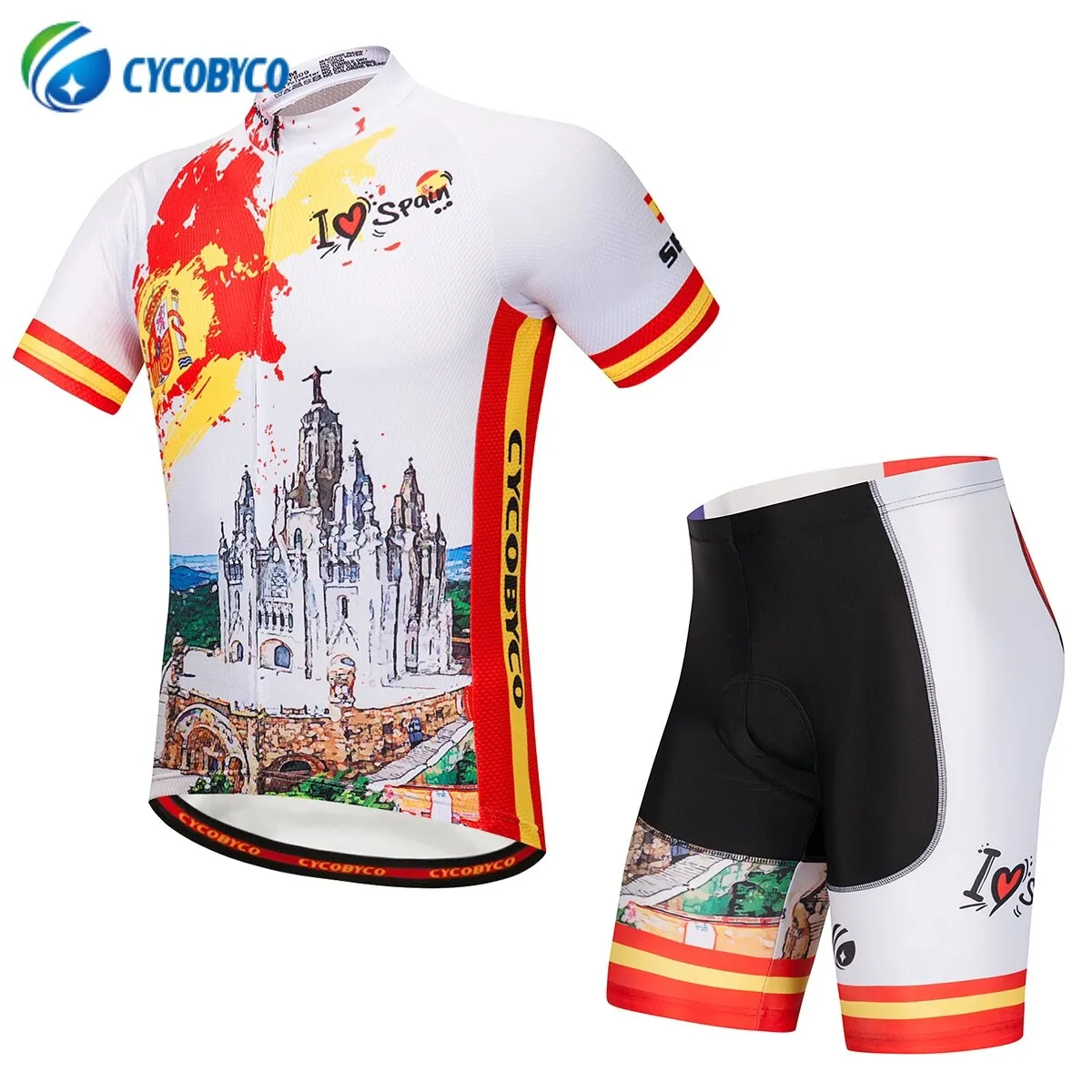 Cycobyco Cycling Jersey Short Sleeve Set Men MTB Bike Clothing Road Bicycle Shorts Padded Pants Maillot Ropa Ciclismo
