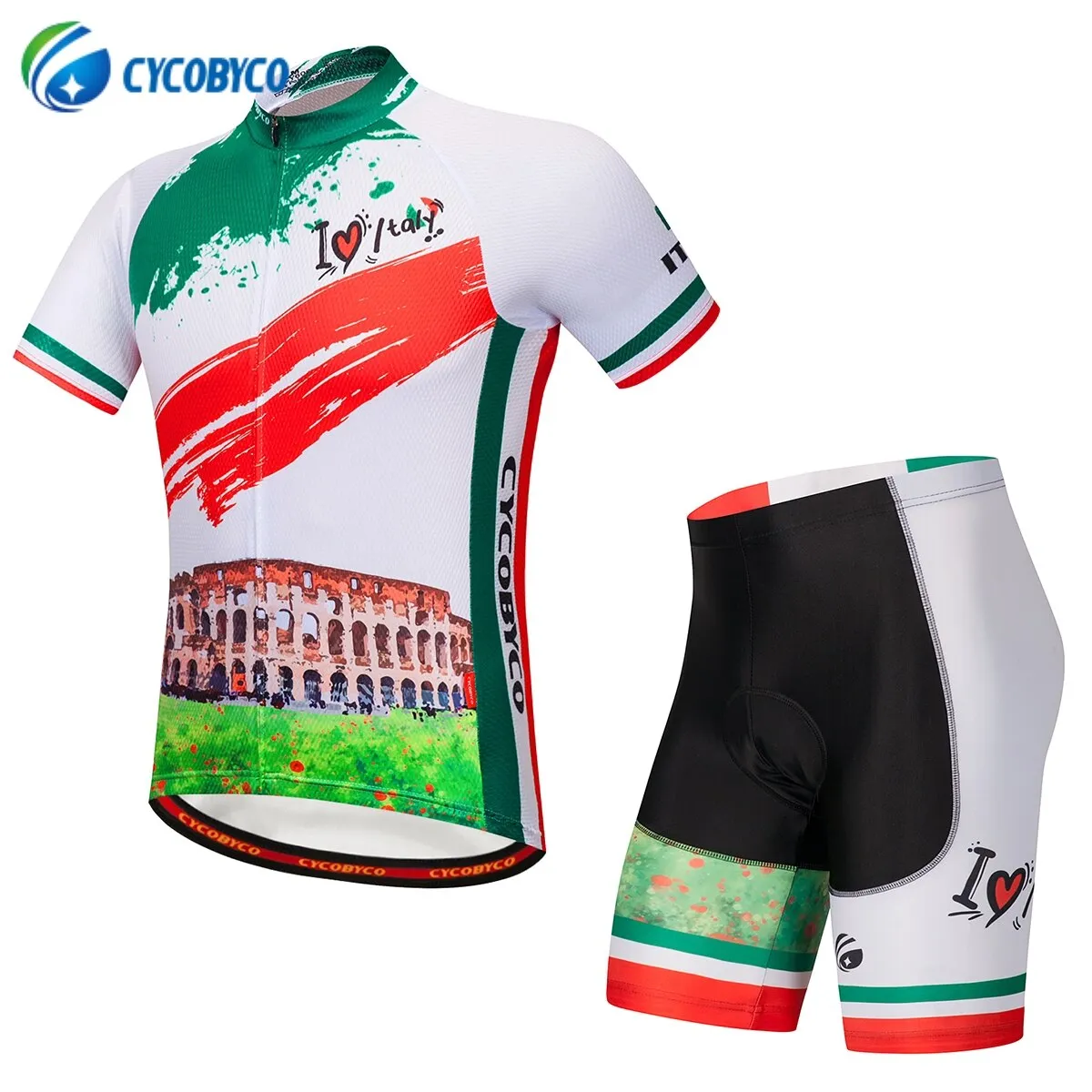 Cycobyco Cycling Jersey Short Sleeve Set Men MTB Bike Clothing Road Bicycle Shorts Padded Pants Maillot Ropa Ciclismo