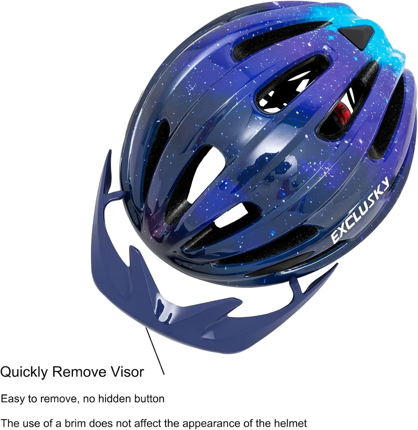 Exclusky Kids Bike Helmet with LED Light  Adjustable Multi-Sport Youth Helmet for Boys & Girls, Ages 5-12, Fits 50-57cm, Cycling Safety Gear