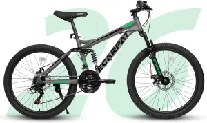 Full Dual Suspension Mountain Bike 24/26/27.5 Inch, Mountain Bike for Mens Womens, Student Work with 21-Speed Disc Trail Commuter City Snow Bicycles