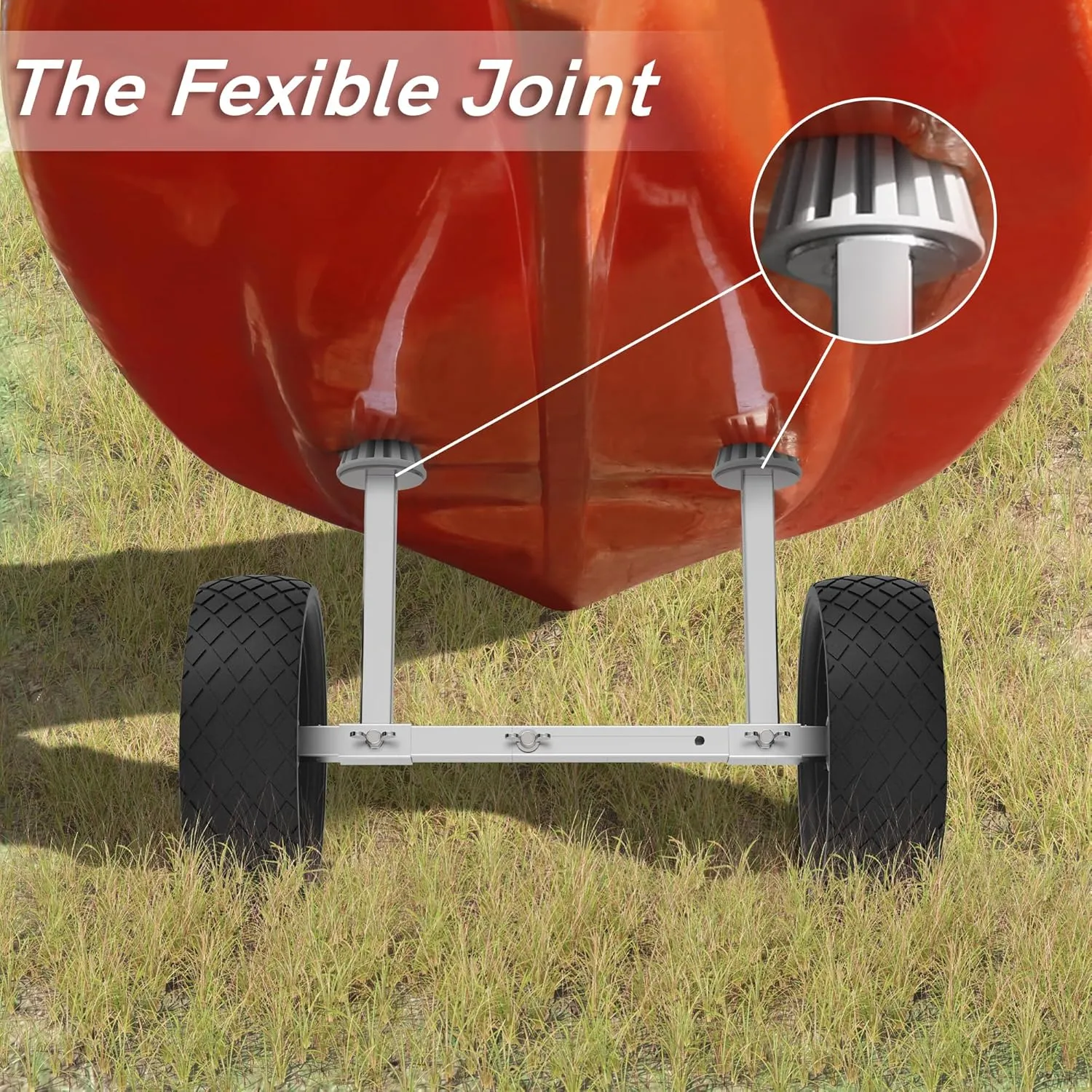 GanFindX Detachable Height-Enhancing Kayak Cart| Puncture-Resistant Tires | 250 Lb Weight Rating