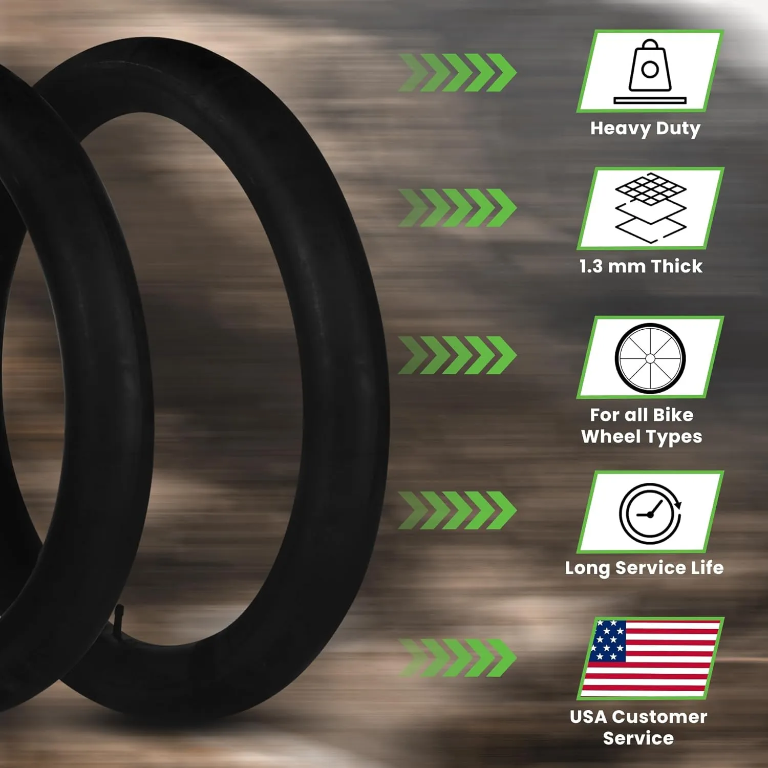 HEB - Heavy Duty Bike Tube for Ebike Tires - Puncture Resistant Inner Tube for 20x4 / 26x4 Bike Tire, Fat Tire Tube, MTB, 20 inch x 4.0 inch and 26 inch x 4.0 inch Bike Tubes