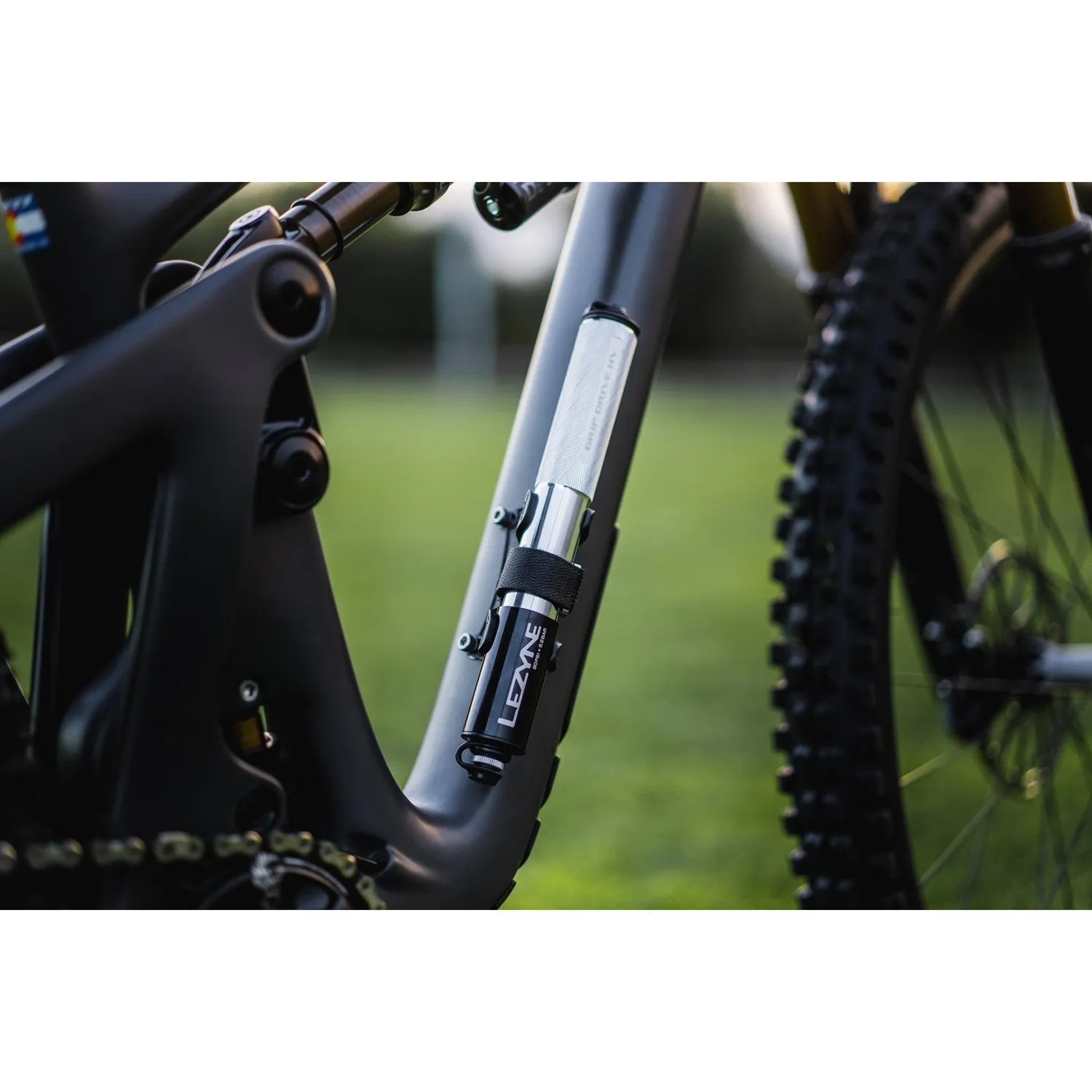 Lezyne Grip Drive HV High Volume Bicycle Hand Pump, Medium, Silver
