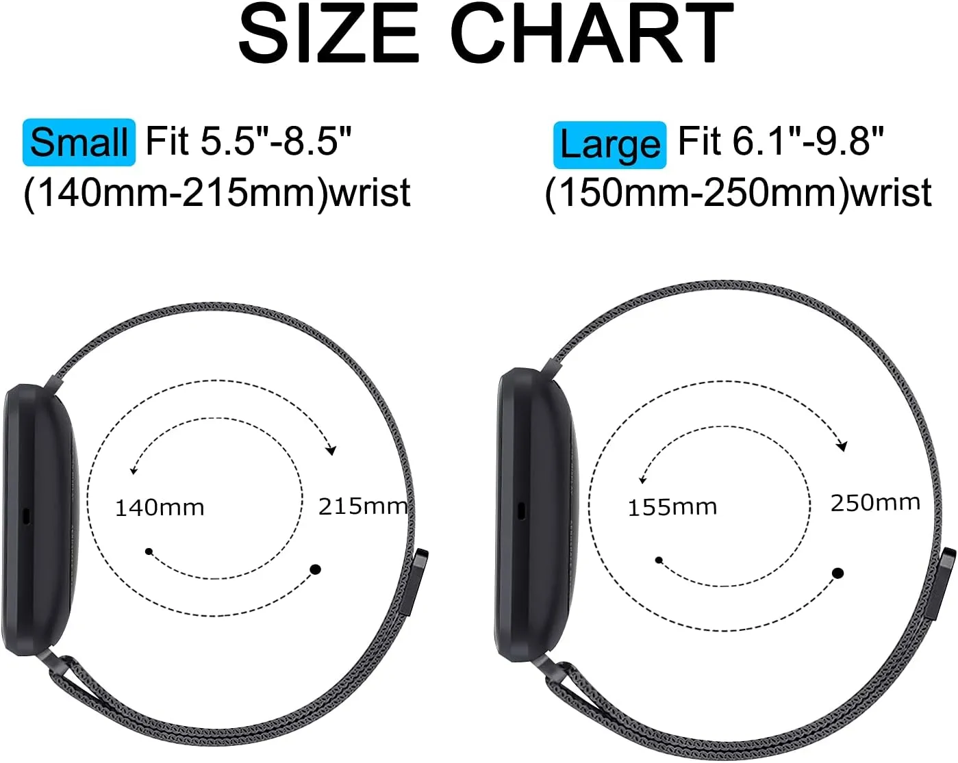 Metal Bands Compatible with Fitbit Versa 3/Versa 4/Fitbit Sense/Sense 2 for Women Men, Stainless Steel Mesh Breathable Wristband Strap with Adjustable Magnet Lock