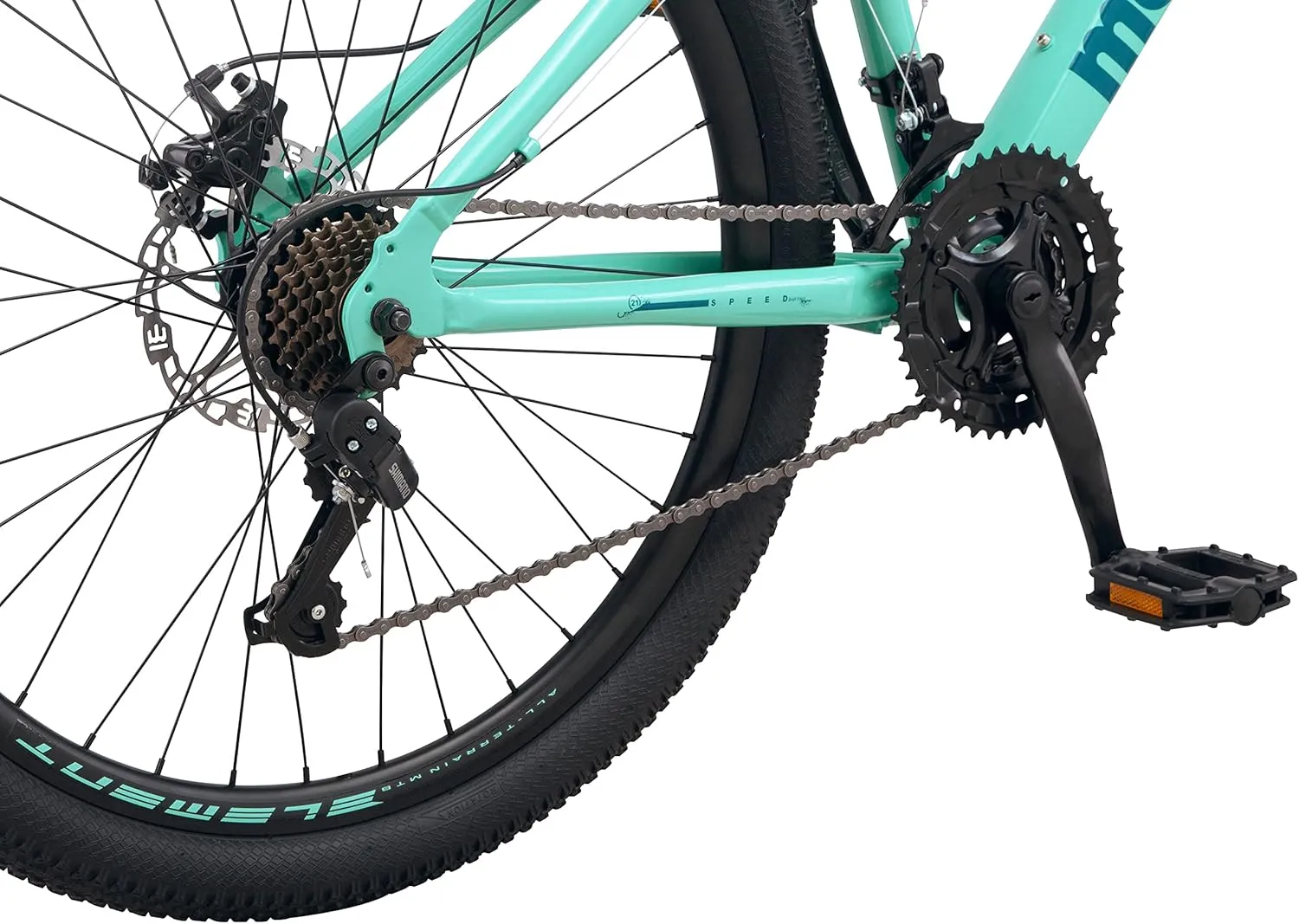 Mongoose Grafton Mountain Bike for Adult and Youth Men and Women, 24/26 / 27.5-Inch Wheel Options, 21-Speed Trigger Shifter, Aluminum Frame, Front Suspension, Mechanical Disc Brakes