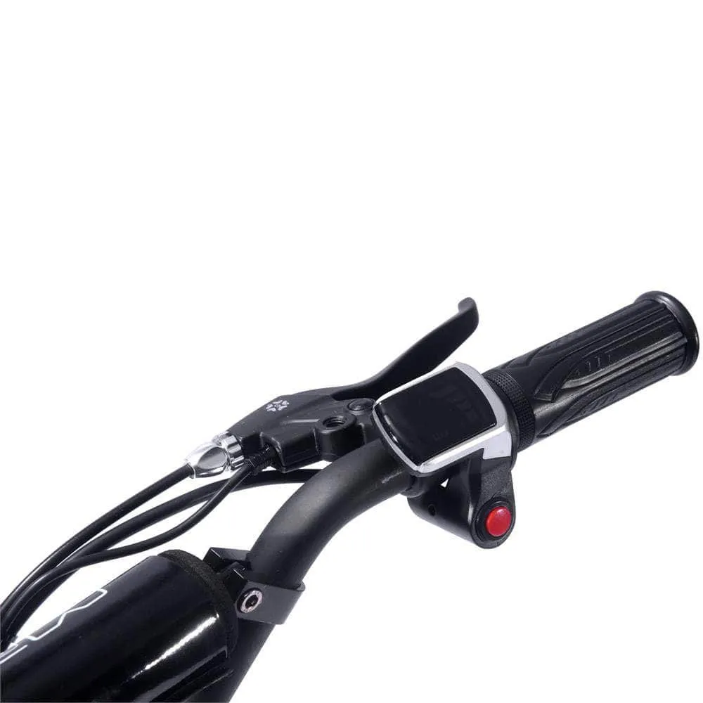 MotoTec 2000w 48v Folding Electric Scooter Black - 11-inch all terrain tires, quick release seat