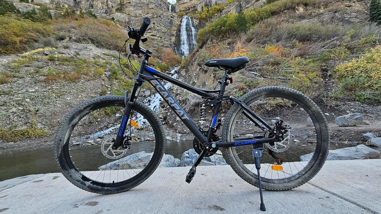 Mountain Bike 24 26 27.5 Inch Dual/Front Suspension Mens Womens Mountain Bike, 21 Speeds Dual Disc Brake, Carbon Steel Mountain Bike, Trail Beach Snow Commuter City Bikes, Birthday Gift Choice