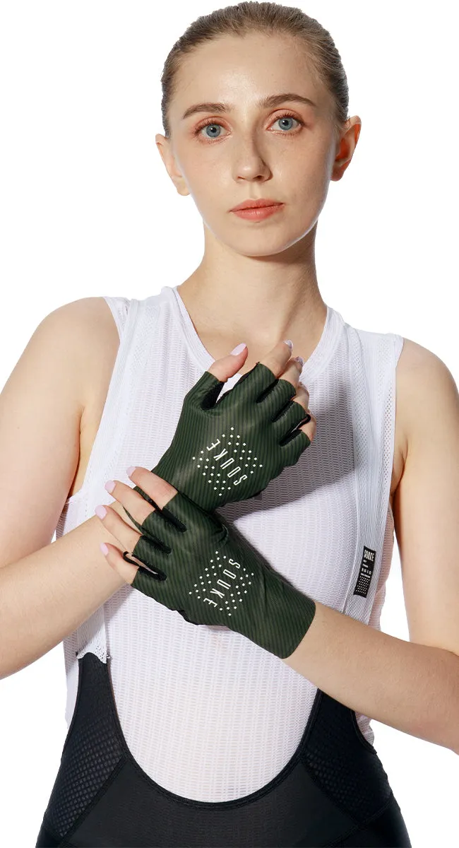 Road Bike Half Finger Cycling Gloves for Men and Women-ST1904-Green