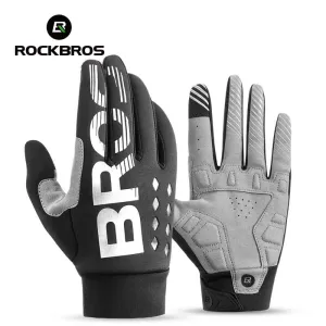 ROCKBROS Winter Cycling Gloves Windproof Shockproof Full Finger Gloves
