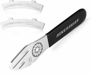 Rotor Truing Fork Bike Disc Alignment Tool Bicycle Brake Wrench,Bike Disc Brake Pad Adjustment Alignment Tool Gap Regulator,3 Slot Depths,Strong,Easy to Carry and Use