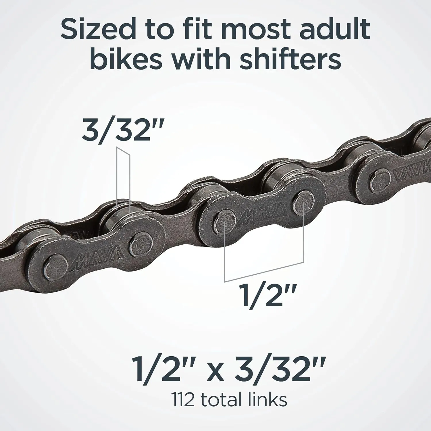 Schwinn Bicycle Chain 1/2 X 3/32 Fits Multi Speed Bikes