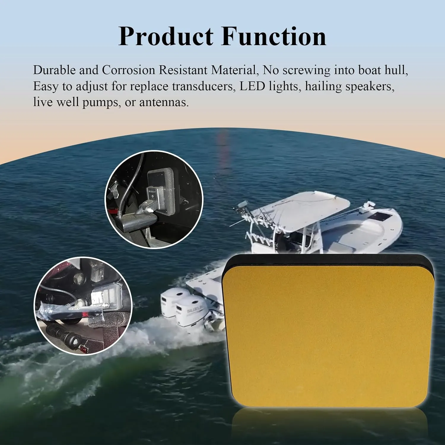 Screwless Transducer Mounting Kit - Standard Size - Black - Screwless Transducer/Acc.