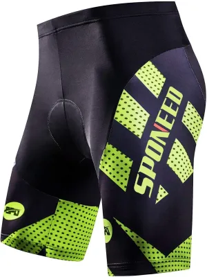sponeed Men's Cycling Shorts Padded Bicycle Riding Pants Bike Biking Clothes Cycle Wear Tights