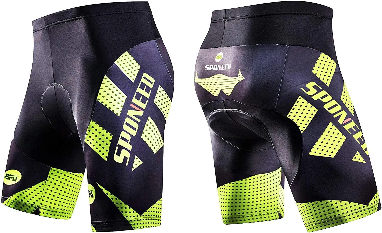 sponeed Men's Cycling Shorts Padded Bicycle Riding Pants Bike Biking Clothes Cycle Wear Tights