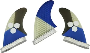 Surfboard Fins 2 Fin G5/g7 Sup Paddle Board Accessories Quilha Fibra De Carbono Honeycomb Fins Surfboard Thruster Quilhas Surf Fins Surfing Accessories (Color : Blue g7)
