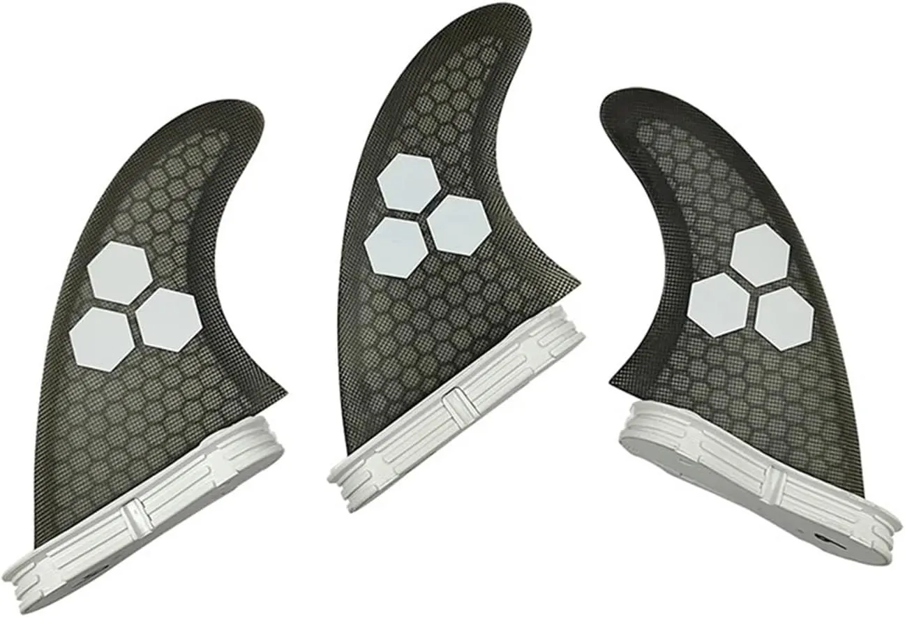 Surfboard Fins 2 FINS Surf Fin G5/G7 Surf Fin Quillas Sup Thuster Fins 3pcs Honeycomb Fiberglass Surfboard Fin M/L Tri Fins Surfing Accessories (Color : M-03)
