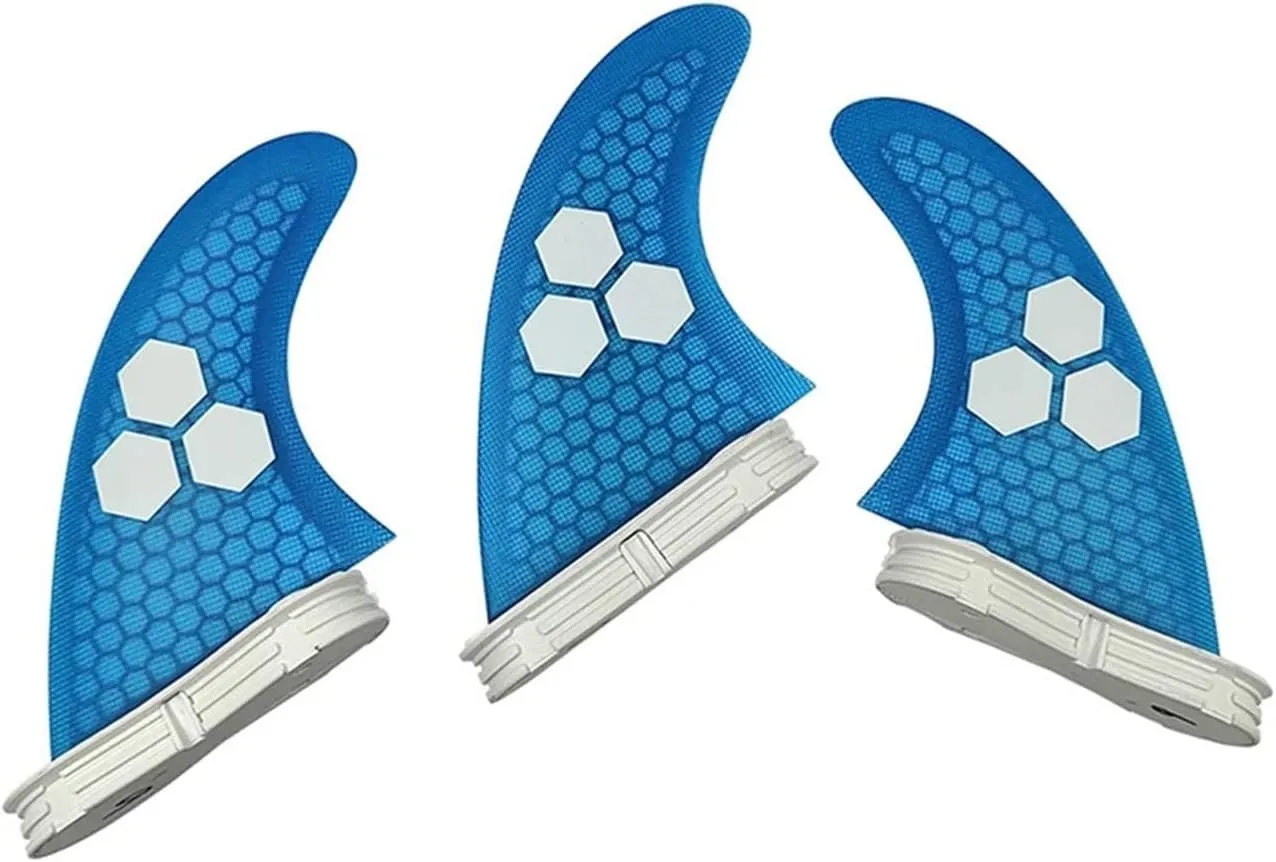 Surfboard Fins 2 FINS Surf Fin G5/G7 Surf Fin Quillas Sup Thuster Fins 3pcs Honeycomb Fiberglass Surfboard Fin M/L Tri Fins Surfing Accessories (Color : M-03)