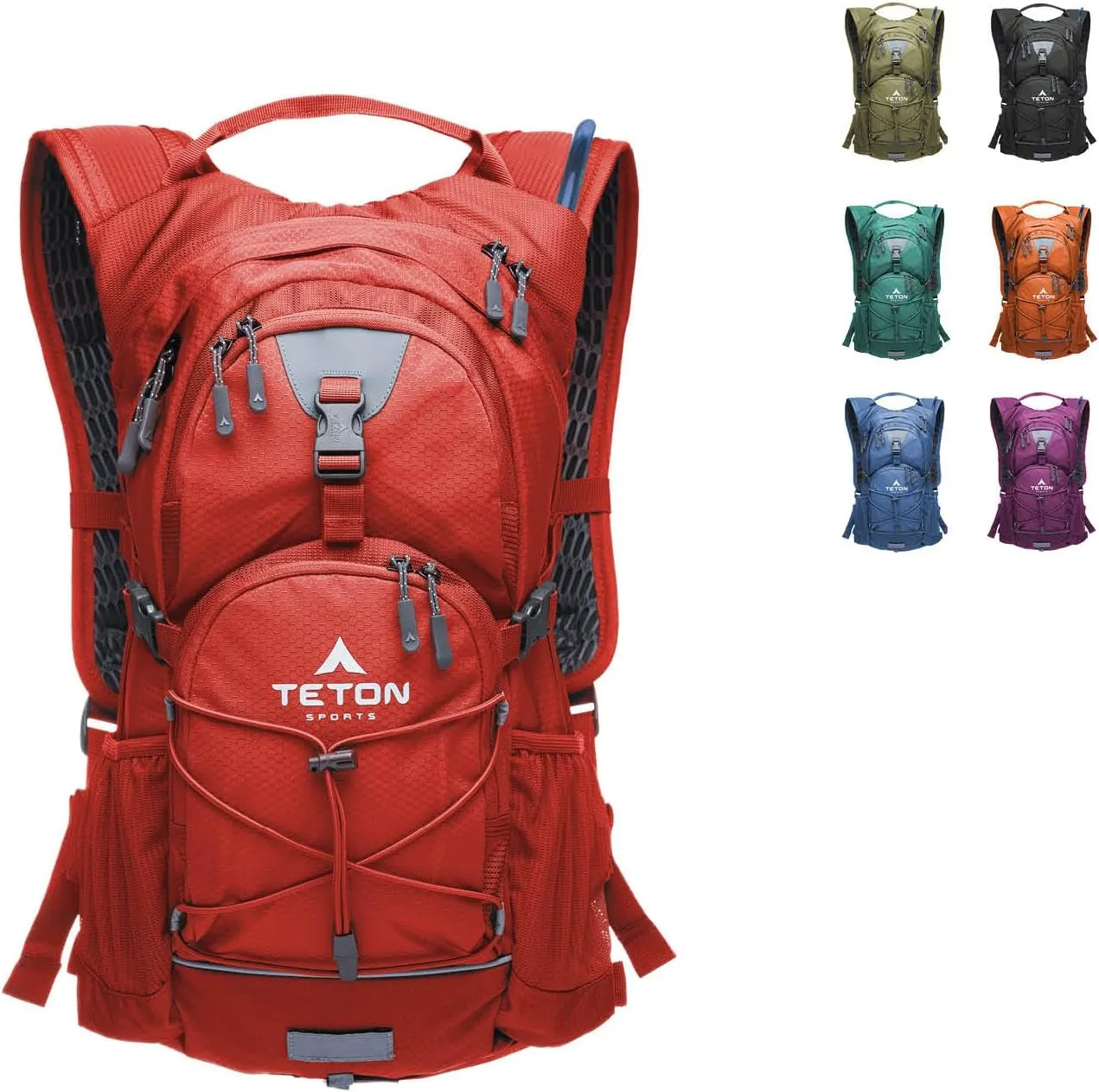 Teton Oasis Hydration Backpack  Lightweight Water Pack with Bladder for Hiking, Running, Cycling, Biking  18L/22L Sizes  Sewn-in Rain Cover  Fits Men and Women