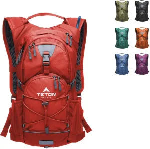 Teton Oasis Hydration Backpack  Lightweight Water Pack with Bladder for Hiking, Running, Cycling, Biking  18L/22L Sizes  Sewn-in Rain Cover  Fits Men and Women