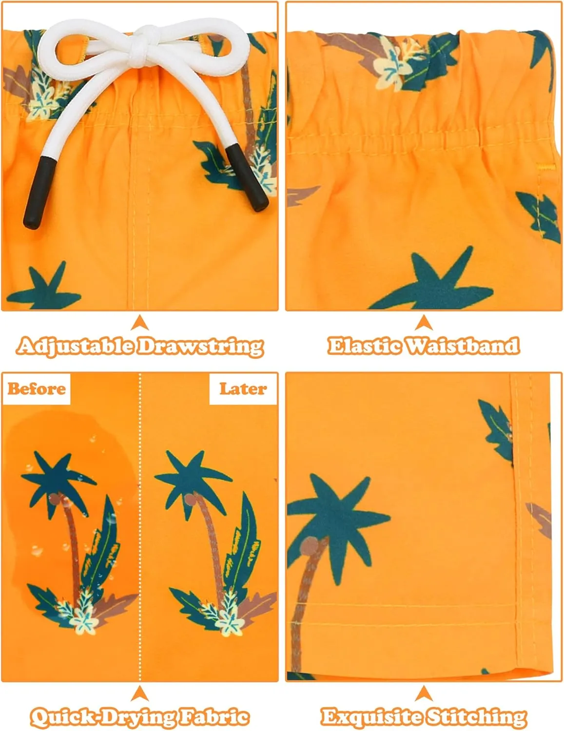 Toddler Swim Trunks Quick Dry Toddler Bathing Suits for Boys Swim Shorts Baby Swimsuit Boys Board Shorts Kids Swimwear