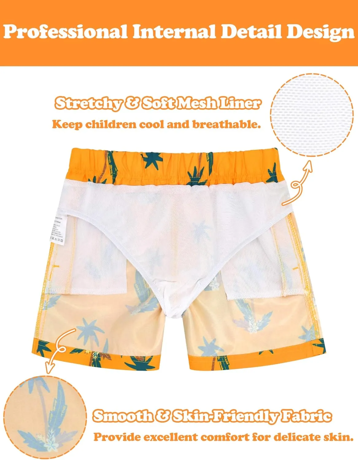Toddler Swim Trunks Quick Dry Toddler Bathing Suits for Boys Swim Shorts Baby Swimsuit Boys Board Shorts Kids Swimwear