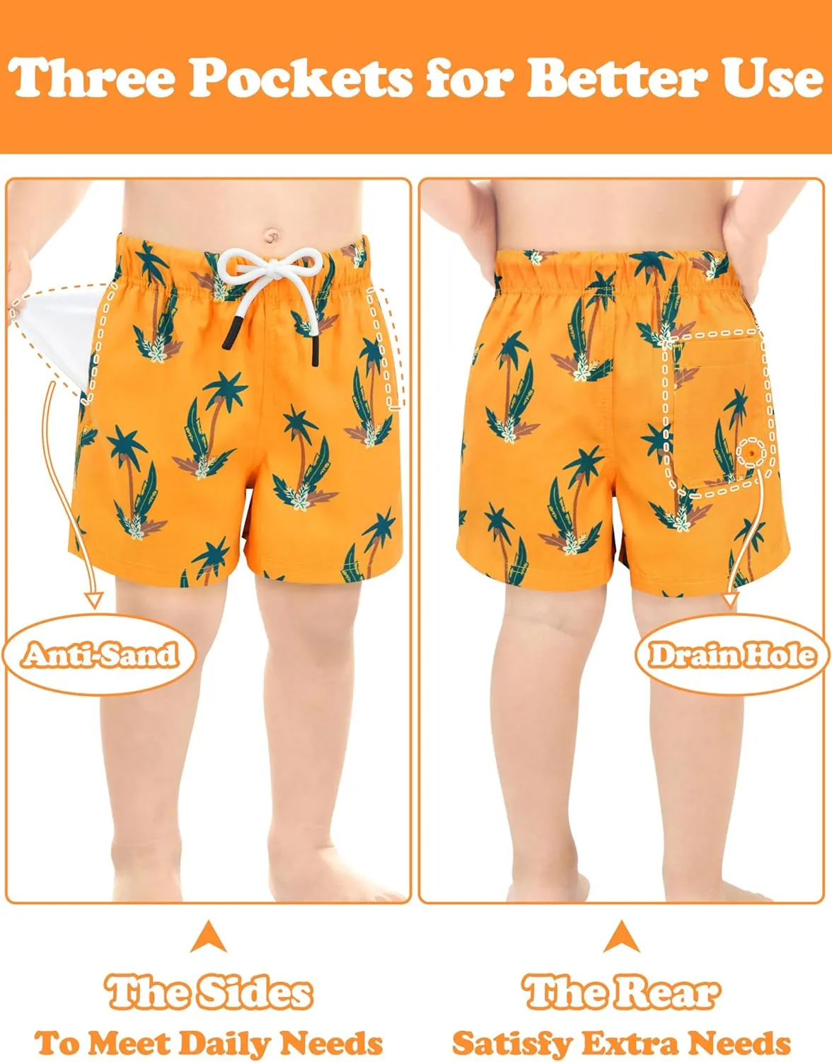 Toddler Swim Trunks Quick Dry Toddler Bathing Suits for Boys Swim Shorts Baby Swimsuit Boys Board Shorts Kids Swimwear