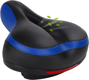 TONBUX Memory Foam Bike Seat Cushion for Men & Women - Waterproof Bicycle Saddle with Comfortable Faux Leather Cover, Universal Fit for Road, Hybrid, Commuter Bikes