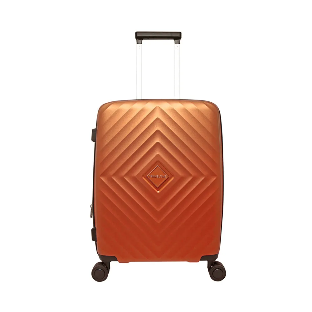 Travel Time TT-6114 20" Double Wheels Expandable Hard Case Luggage - Orange